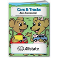 Action Pack Coloring Book W/ Crayons & Sleeve - Cars & Trucks are Awesome